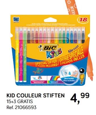 Aanbiedingen Kid couleur stiften - BIC - Geldig van 16/10/2018 tot 11/12/2018 bij Supra Bazar