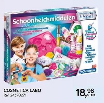 Aanbiedingen Cosmetica labo - Clementoni - Geldig van 16/10/2018 tot 11/12/2018 bij Supra Bazar