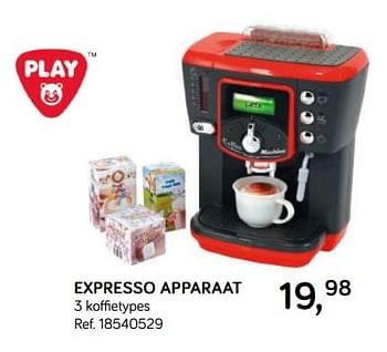 Aanbiedingen Expresso apparaat - Play-Go - Geldig van 16/10/2018 tot 11/12/2018 bij Supra Bazar