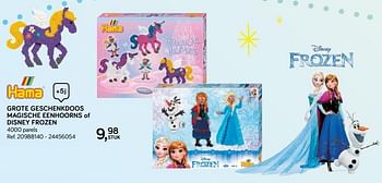 Aanbiedingen Grote geschenkdoos magische eenhoorns of disney frozen - Hama - Geldig van 16/10/2018 tot 11/12/2018 bij Supra Bazar