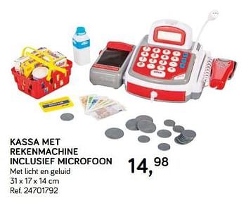 Aanbiedingen Kassa met rekenmachine inclusief microfoon - Huismerk - Supra Bazar - Geldig van 16/10/2018 tot 11/12/2018 bij Supra Bazar