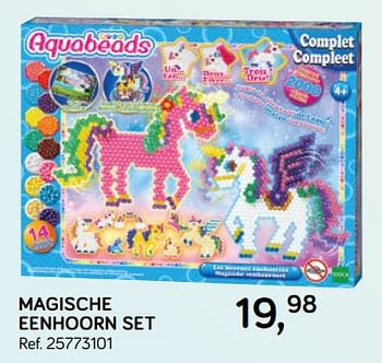 Aanbiedingen Magische eenhoorn set - Aquabeads - Geldig van 16/10/2018 tot 11/12/2018 bij Supra Bazar