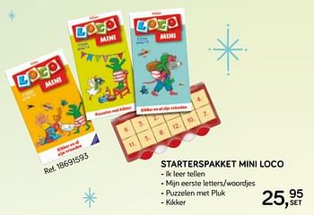 Aanbiedingen Starterspakket mini loco - Huismerk - Supra Bazar - Geldig van 16/10/2018 tot 11/12/2018 bij Supra Bazar