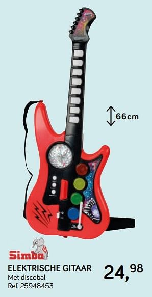 Aanbiedingen Elektrische gitaar - Simba - Geldig van 16/10/2018 tot 11/12/2018 bij Supra Bazar