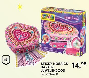 Aanbiedingen Sticky mosaics harten juwelendoos - Sticky Mosaics - Geldig van 16/10/2018 tot 11/12/2018 bij Supra Bazar