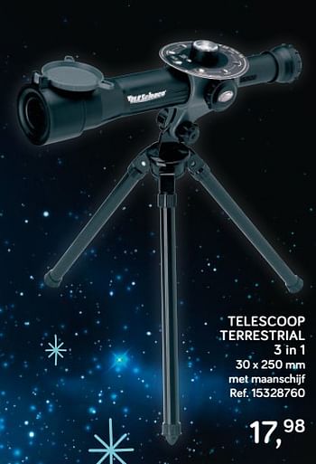 Aanbiedingen Telescoop terrestrial 3 in 1 - Huismerk - Supra Bazar - Geldig van 16/10/2018 tot 11/12/2018 bij Supra Bazar