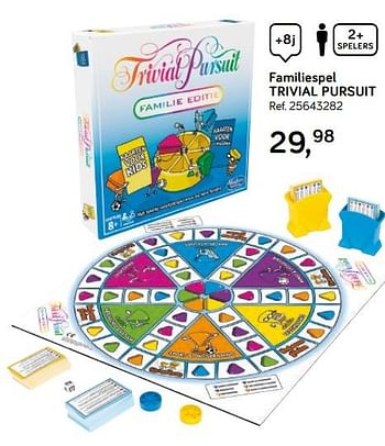 Aanbiedingen Familiespel trivial pursuit - Hasbro - Geldig van 16/10/2018 tot 11/12/2018 bij Supra Bazar