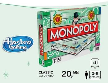 Aanbiedingen Monopoly classic - Hasbro - Geldig van 16/10/2018 tot 11/12/2018 bij Supra Bazar