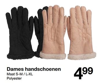 Aanbiedingen Dames handschoenen - Huismerk - Zeeman  - Geldig van 27/10/2018 tot 10/11/2018 bij Zeeman