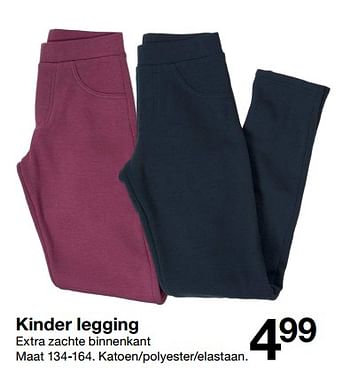 Aanbiedingen Kinder legging - Huismerk - Zeeman  - Geldig van 27/10/2018 tot 10/11/2018 bij Zeeman