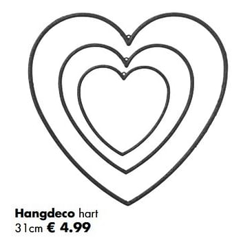 Aanbiedingen Hangdeco hart - Huismerk - Multi Bazar - Geldig van 05/11/2018 tot 25/12/2018 bij Multi Bazar