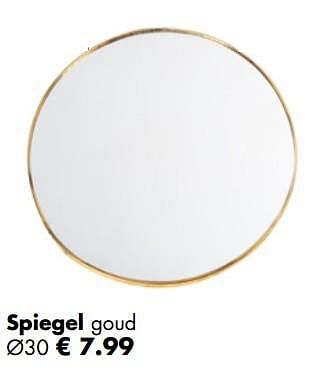 Aanbiedingen Spiegel goud - Huismerk - Multi Bazar - Geldig van 05/11/2018 tot 25/12/2018 bij Multi Bazar