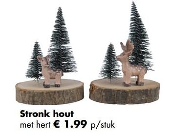Aanbiedingen Stronk hout met hert - Huismerk - Multi Bazar - Geldig van 05/11/2018 tot 25/12/2018 bij Multi Bazar
