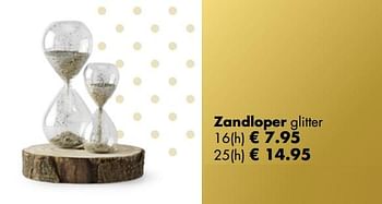 Aanbiedingen Zandloper glitter - Huismerk - Multi Bazar - Geldig van 05/11/2018 tot 25/12/2018 bij Multi Bazar
