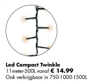 Aanbiedingen Led compact twinkle - Huismerk - Multi Bazar - Geldig van 05/11/2018 tot 25/12/2018 bij Multi Bazar