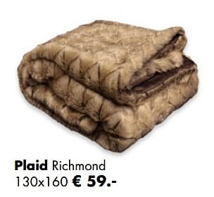 Aanbiedingen Plaid richmond - Huismerk - Multi Bazar - Geldig van 05/11/2018 tot 25/12/2018 bij Multi Bazar