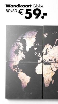 Aanbiedingen Wandkaart globe - Huismerk - Multi Bazar - Geldig van 05/11/2018 tot 25/12/2018 bij Multi Bazar