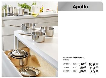 Aanbiedingen Apollo kookpot met deksel - Demeyere - Geldig van 06/11/2018 tot 11/12/2018 bij Supra Bazar