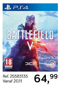 Aanbiedingen Battlefield - Electronic Arts - Geldig van 06/11/2018 tot 11/12/2018 bij Supra Bazar