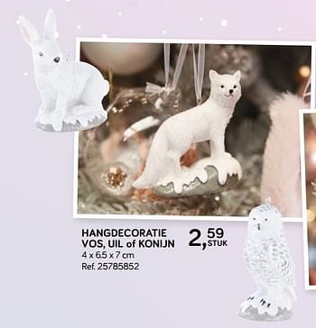 Aanbiedingen Hangdecoratie vos, uil of konijn - Huismerk - Supra Bazar - Geldig van 06/11/2018 tot 11/12/2018 bij Supra Bazar