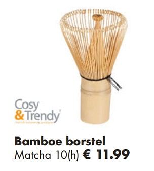 Aanbiedingen Bamboe borstel matcha - Cosy &amp; Trendy - Geldig van 25/11/2018 tot 15/12/2018 bij Multi Bazar