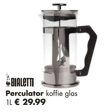 Aanbiedingen Perculator koffie glas - Bialetti - Geldig van 25/11/2018 tot 15/12/2018 bij Multi Bazar