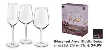 Aanbiedingen Glazenset alexa - Royal Leerdam - Geldig van 25/11/2018 tot 15/12/2018 bij Multi Bazar