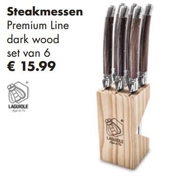 Aanbiedingen Steakmessen premium line dark wood - Laguiole - Geldig van 25/11/2018 tot 15/12/2018 bij Multi Bazar