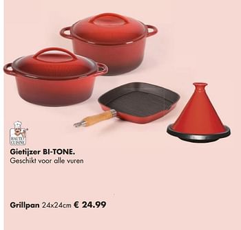Aanbiedingen Gietijzer bi-tone. geschikt voor alle vuren grillpan - Haute Cuisine - Geldig van 25/11/2018 tot 15/12/2018 bij Multi Bazar