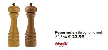 Aanbiedingen Pepermolen bologna naturel - Bisetti - Geldig van 25/11/2018 tot 15/12/2018 bij Multi Bazar