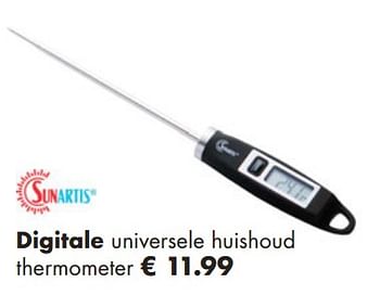 Aanbiedingen Digitale universele huishoud thermometer - Sunartis - Geldig van 25/11/2018 tot 15/12/2018 bij Multi Bazar
