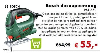 Aanbiedingen Bosch decoupeerzaag pst 650 - Bosch - Geldig van 02/12/2018 tot 06/01/2019 bij Multi Bazar