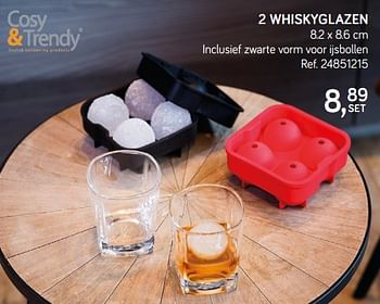 Aanbiedingen 2 whiskyglazen - Cosy &amp; Trendy - Geldig van 04/12/2018 tot 08/01/2019 bij Supra Bazar