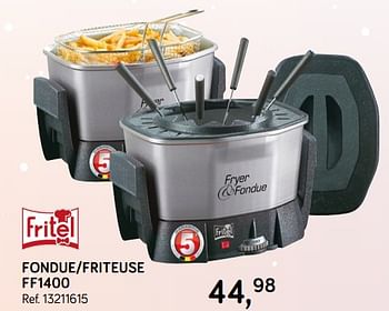 Aanbiedingen Fritel fondue-friteuse ff1400 - Fritel - Geldig van 04/12/2018 tot 08/01/2019 bij Supra Bazar