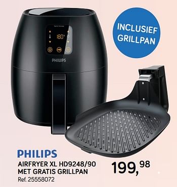 Aanbiedingen Philips airfryer xl hd9248-90 met gratis grillpan - Philips - Geldig van 04/12/2018 tot 08/01/2019 bij Supra Bazar