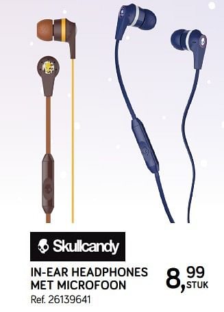 Aanbiedingen Skullcandy in-ear headphones met microfoon - Skullcandy - Geldig van 04/12/2018 tot 08/01/2019 bij Supra Bazar