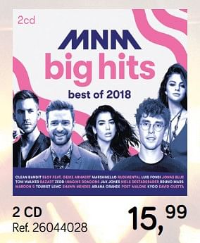 Aanbiedingen 2 cd mnm big hits - Huismerk - Supra Bazar - Geldig van 04/12/2018 tot 08/01/2019 bij Supra Bazar