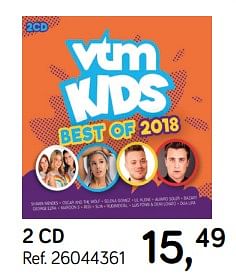 Aanbiedingen 2 cd vtm kids best of 2018 - Huismerk - Supra Bazar - Geldig van 04/12/2018 tot 08/01/2019 bij Supra Bazar