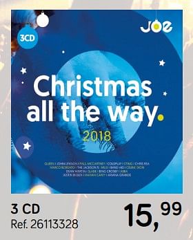 Aanbiedingen 3 cd christmas all the way - Huismerk - Supra Bazar - Geldig van 04/12/2018 tot 08/01/2019 bij Supra Bazar