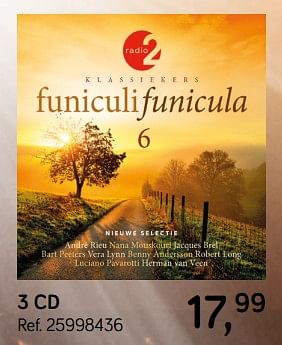 Aanbiedingen 3 cd funiculi funicula - Huismerk - Supra Bazar - Geldig van 04/12/2018 tot 08/01/2019 bij Supra Bazar