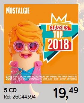 Aanbiedingen 5 cd classics top 2018 - Huismerk - Supra Bazar - Geldig van 04/12/2018 tot 08/01/2019 bij Supra Bazar