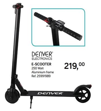 Aanbiedingen Denver e-scooter - Denver Electronics - Geldig van 04/12/2018 tot 08/01/2019 bij Supra Bazar