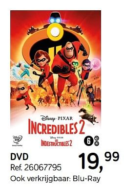 Aanbiedingen Dvd incredibles 2 - Disney - Geldig van 04/12/2018 tot 08/01/2019 bij Supra Bazar