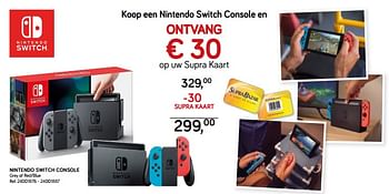 Aanbiedingen Nintendo switch console - Nintendo - Geldig van 04/12/2018 tot 08/01/2019 bij Supra Bazar