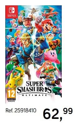 Aanbiedingen Super smash bros ultimate - Nintendo - Geldig van 04/12/2018 tot 08/01/2019 bij Supra Bazar