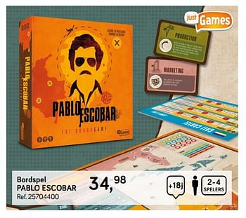 Aanbiedingen Bordspel pablo escobar - Just Games - Geldig van 04/12/2018 tot 08/01/2019 bij Supra Bazar