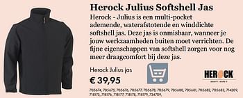 Aanbiedingen Herock julius softshell jas - Herock - Geldig van 18/02/2019 tot 31/03/2019 bij Multi Bazar