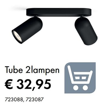 Aanbiedingen Tube 2lampen - Huismerk - Multi Bazar - Geldig van 18/02/2019 tot 31/03/2019 bij Multi Bazar