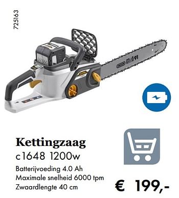 Aanbiedingen Alpina kettingzaag c1648 1200w - Alpina - Geldig van 18/02/2019 tot 31/03/2019 bij Multi Bazar