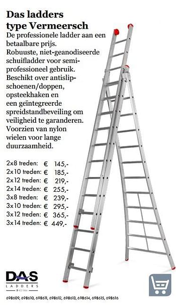 Aanbiedingen Das ladders vermeersch - Das Ladders - Geldig van 18/02/2019 tot 31/03/2019 bij Multi Bazar